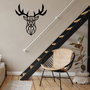 Wallity Deer2 Metal Decor Negro